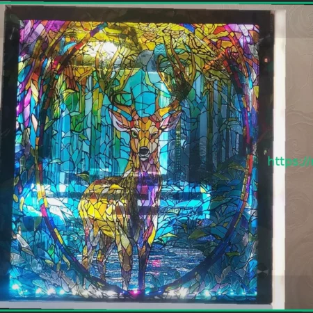 Изысканный Витраж для Игрового ПК: Великолепное Животное от Пользователя Reddit