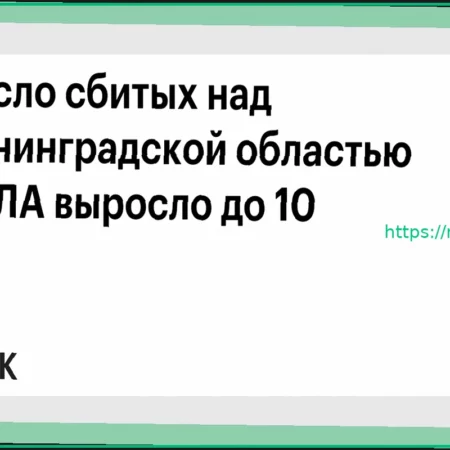 Десять БПЛА сбито над Ленинградской областью за сутки