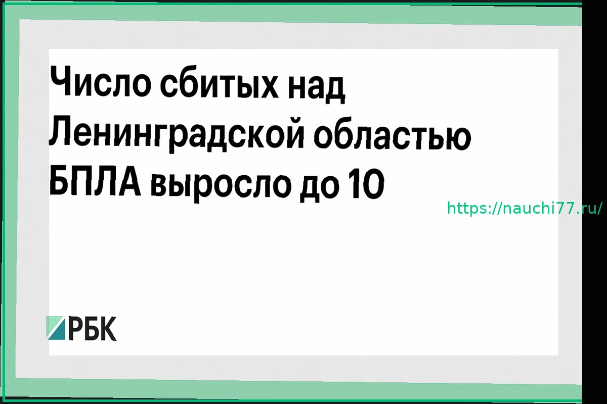 Preview Десять БПЛА сбито над Ленинградской областью за сутки