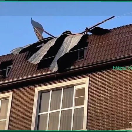 Видео последствий атаки беспилотников в Краснодаре