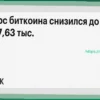 Биткоин упал ниже $69 000 после недавнего максимума