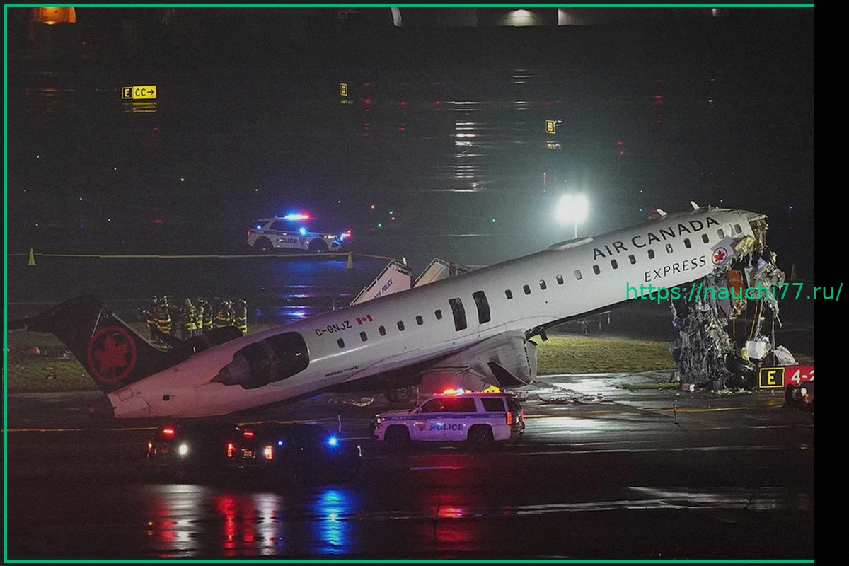 Preview Два пилота Air Canada Express погибли в Нью-Йорке после столкновения самолета с пожарной машиной