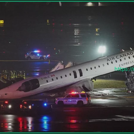 Два пилота Air Canada Express погибли в Нью-Йорке после столкновения самолета с пожарной машиной