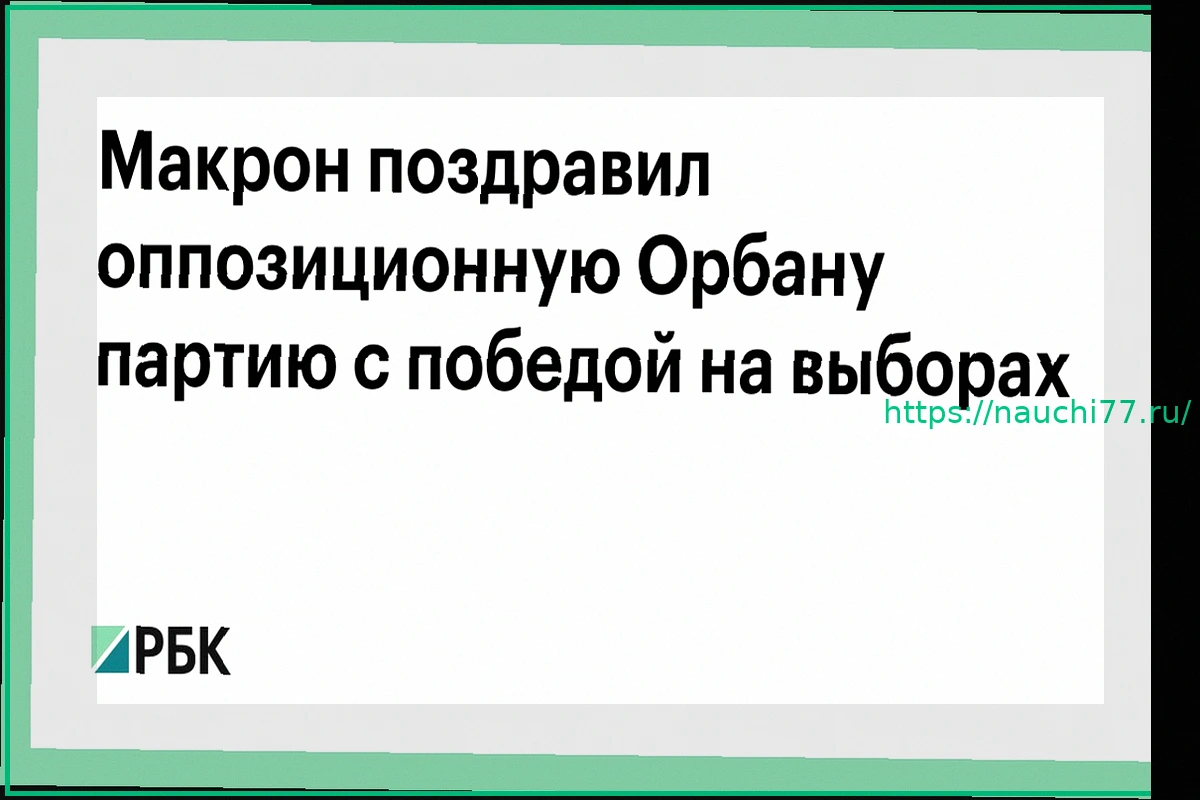 Preview Макрон поздравил партию Орбана с победой на выборах