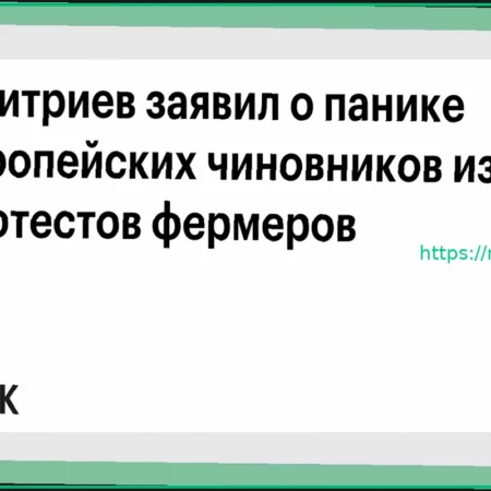 Дмитриев: Паника европейских чиновников из-за фермерских протестов