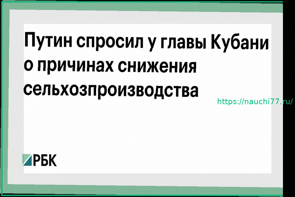 Preview Владимир Путин обеспокоен спадом в сельском хозяйстве Кубани